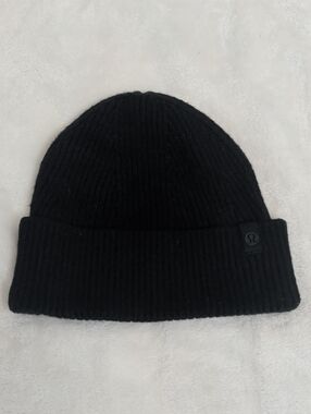 lululemon athletica Black Ribbed Fold-Over Beanie